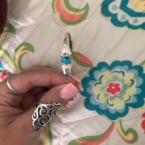 sterling silver and turquoise cuff
